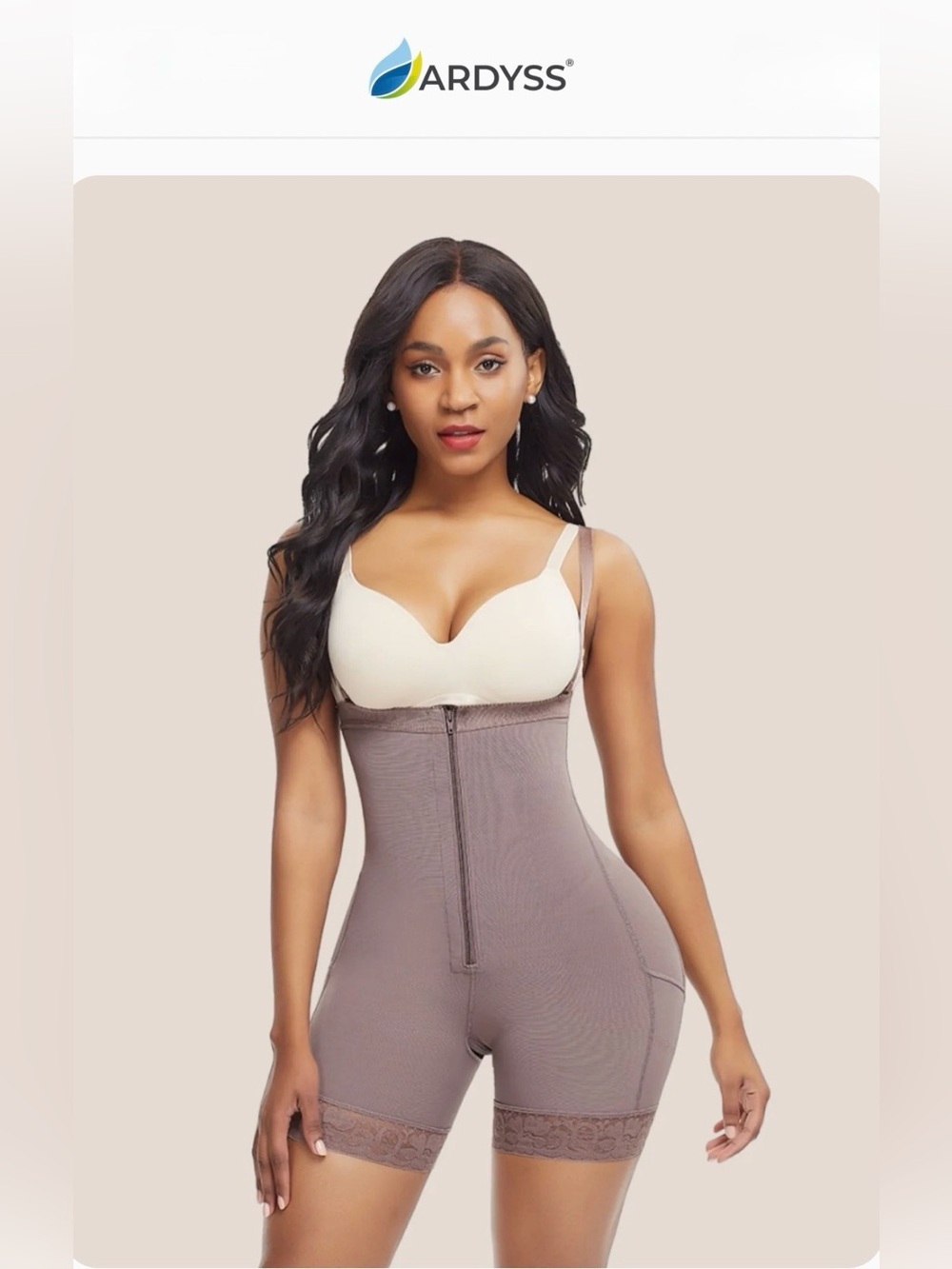 Ardyss New Body compression strapless seamless sculpt second skin mocha